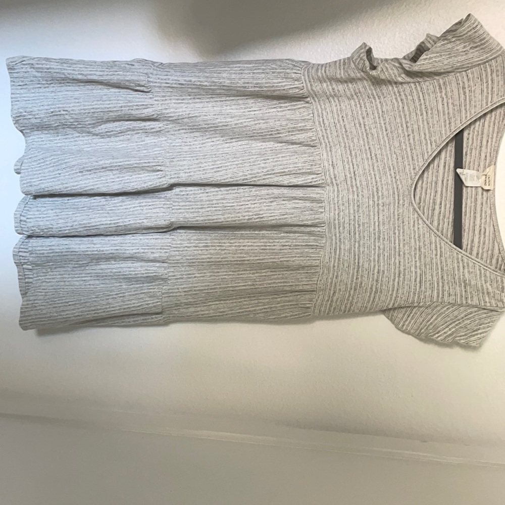 Grey and White Dress